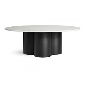4/4 Coffee Table - Banswara Marble + Black on Ash