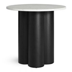 4/4 Side Table - Banswara Marble + Black on Ash